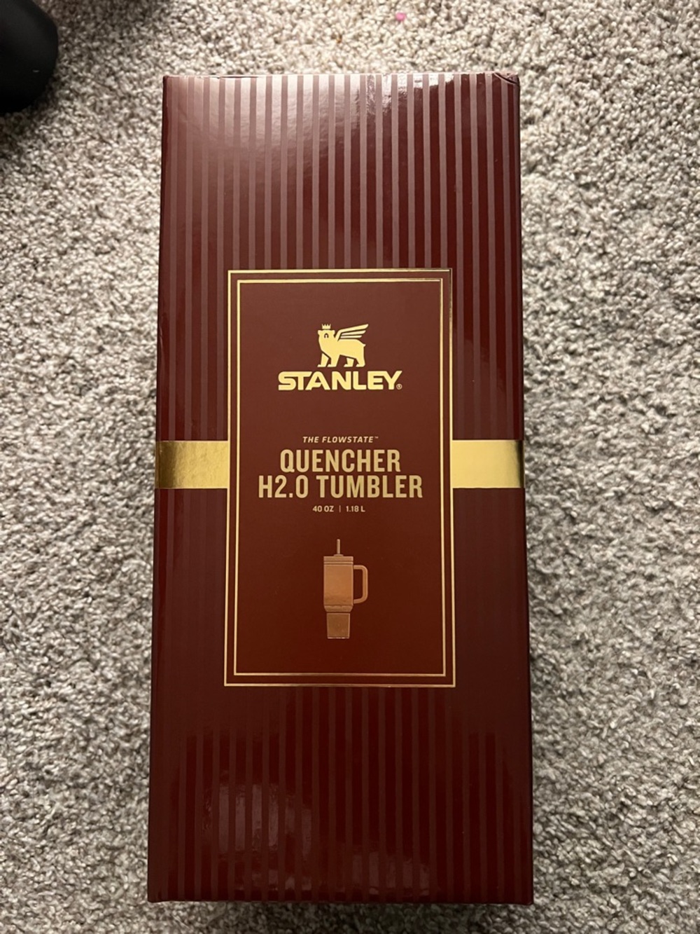 Rare Chocolate Stanley Tumbler Box with Gold Trim